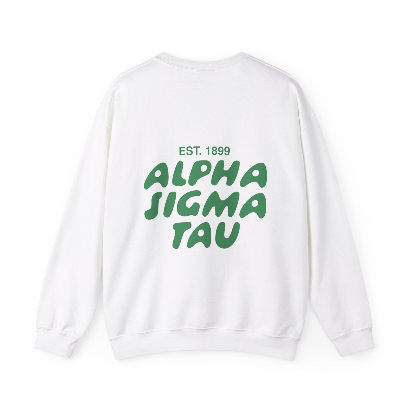 Alpha Sigma Tau Bubble Font Sorority Crewneck Sweatshirt | Alpha Tau Trendy Sweatshirt | Big Little Gift | Recruitment Gift