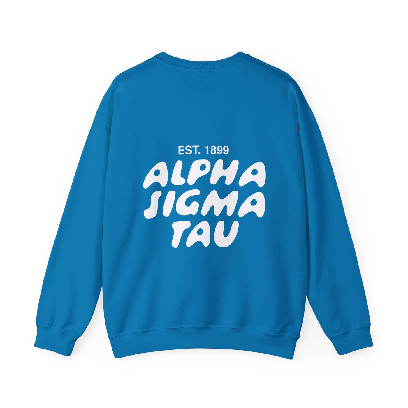 Alpha Sigma Tau Bubble Font Sorority Crewneck Sweatshirt | Alpha Tau Trendy Sweatshirt | Big Little Gift | Recruitment Gift