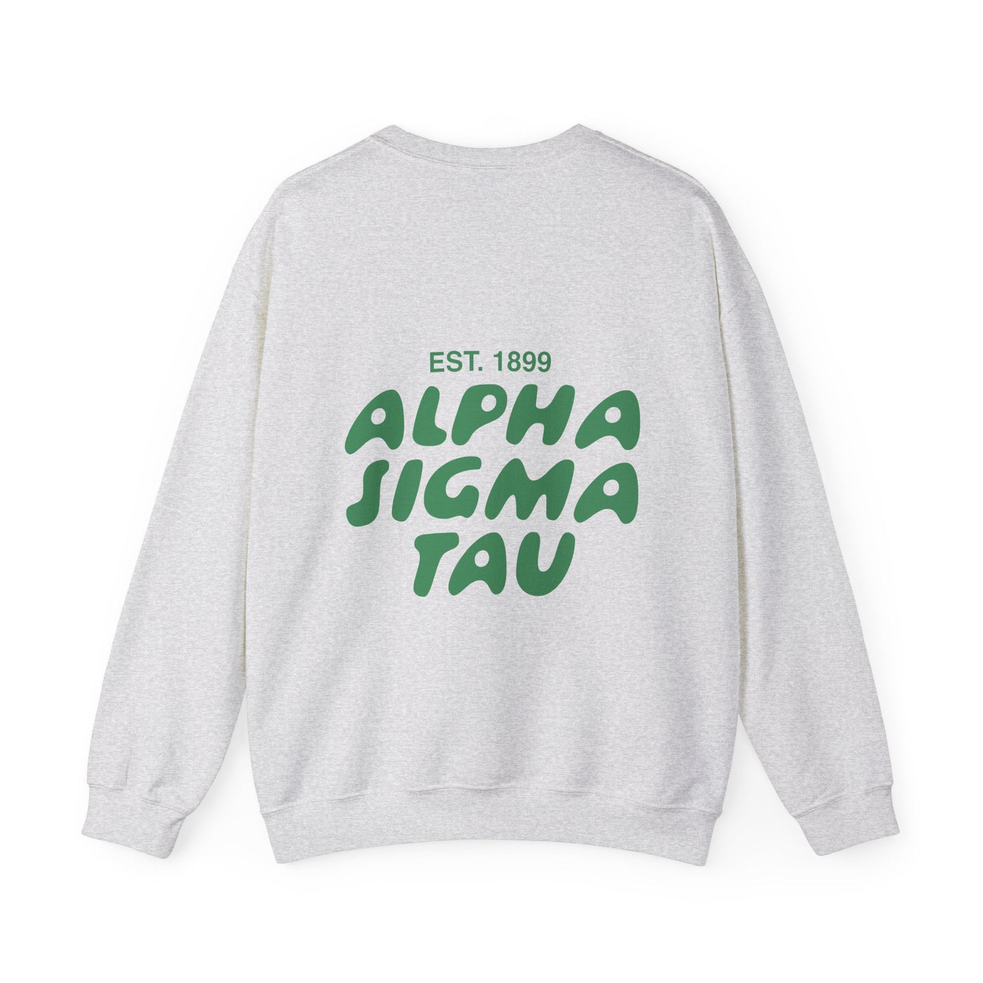 Alpha Sigma Tau Bubble Font Sorority Crewneck Sweatshirt | Alpha Tau Trendy Sweatshirt | Big Little Gift | Recruitment Gift