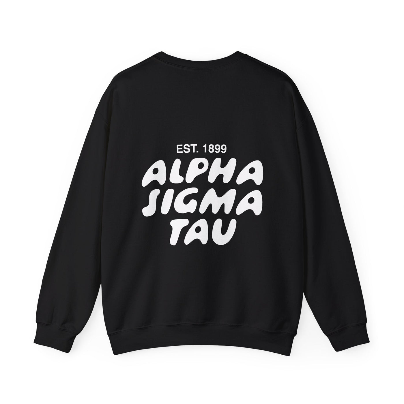 Alpha Sigma Tau Bubble Font Sorority Crewneck Sweatshirt | Alpha Tau Trendy Sweatshirt | Big Little Gift | Recruitment Gift