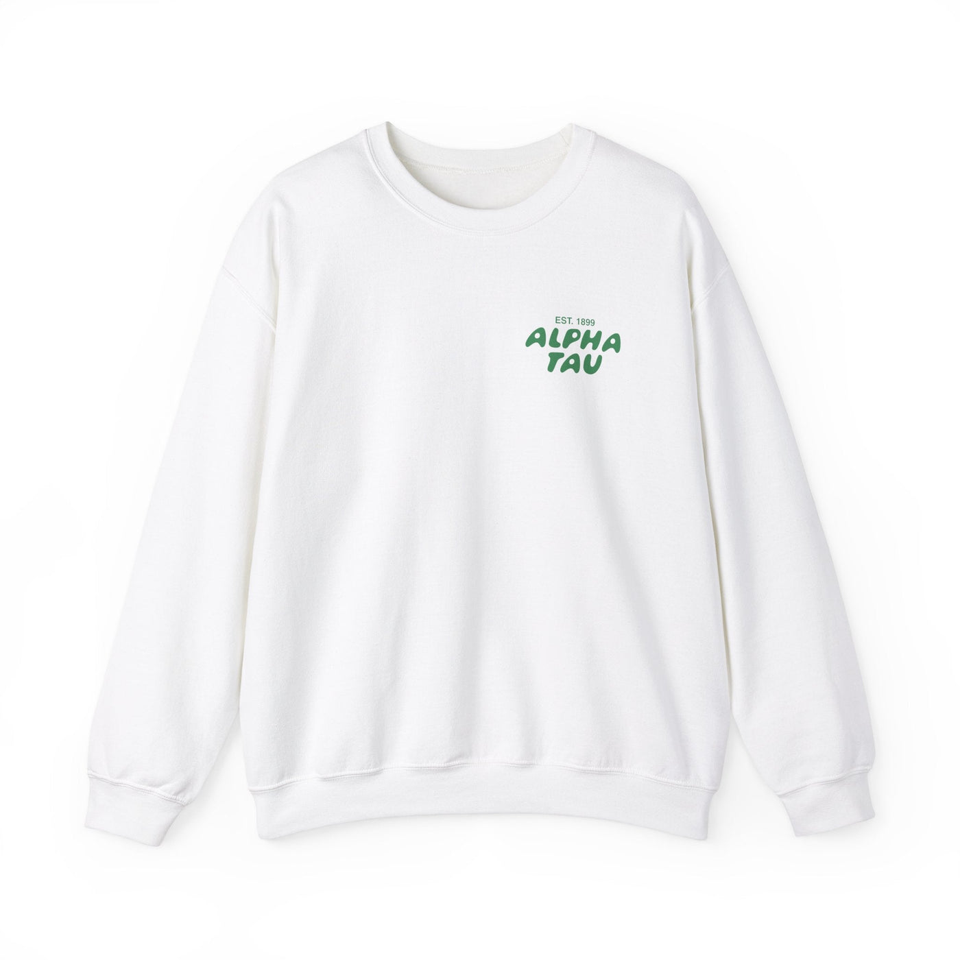 Alpha Sigma Tau Bubble Font Sorority Crewneck Sweatshirt | Alpha Tau Trendy Sweatshirt | Big Little Gift | Recruitment Gift