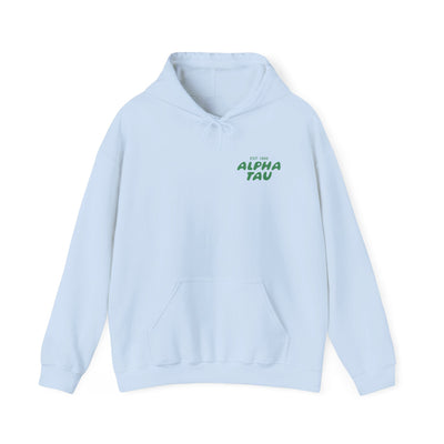 Alpha Sigma Tau Bubble Font Sorority Hoodie | Alpha Tau Trendy Sweatshirt | Big Little Gift | Recruitment Gift