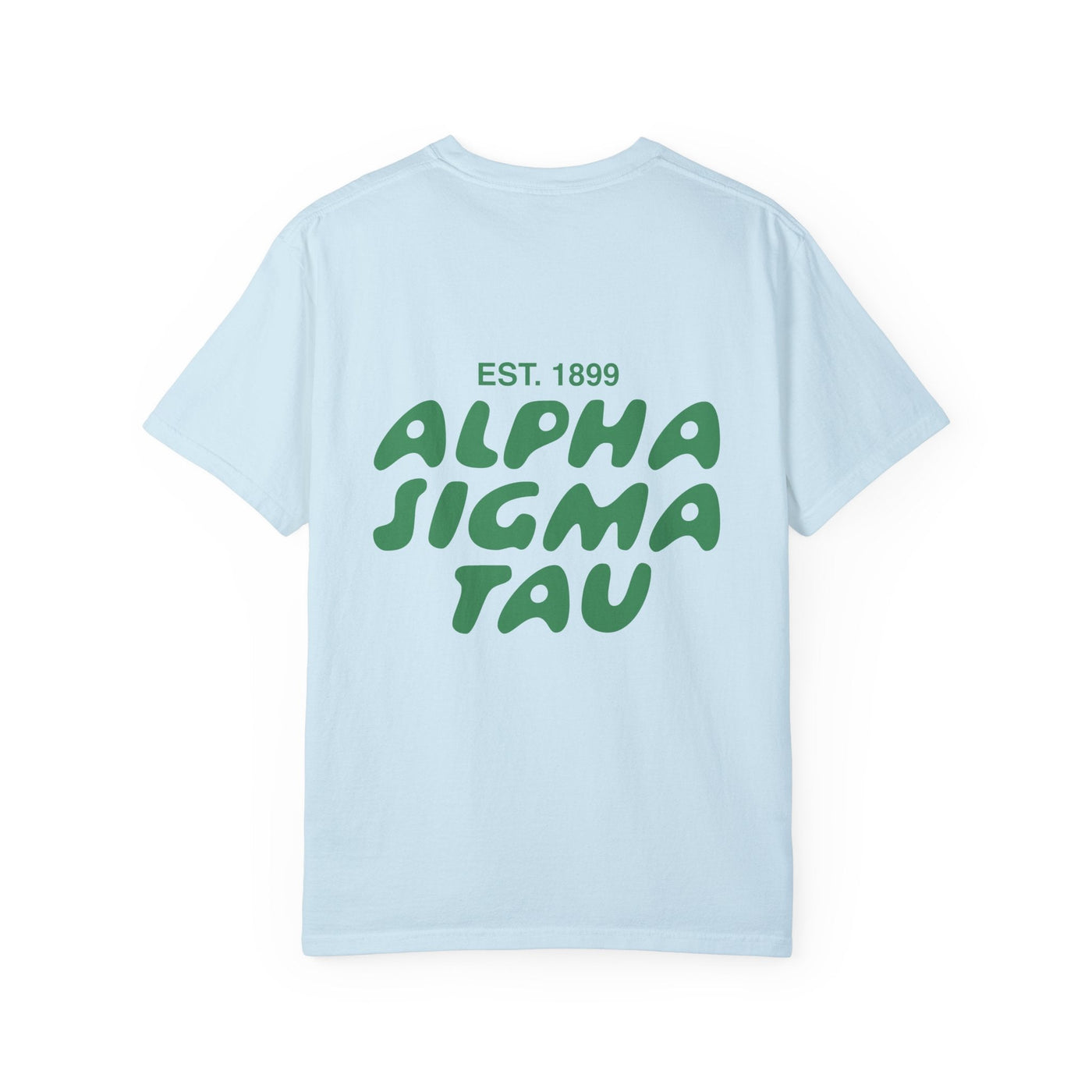 Alpha Sigma Tau Bubble Letter T-Shirt | Alpha Tau Trendy College Greek Custom Oversized Shirt | Big Little Sorority T Shirt Gift