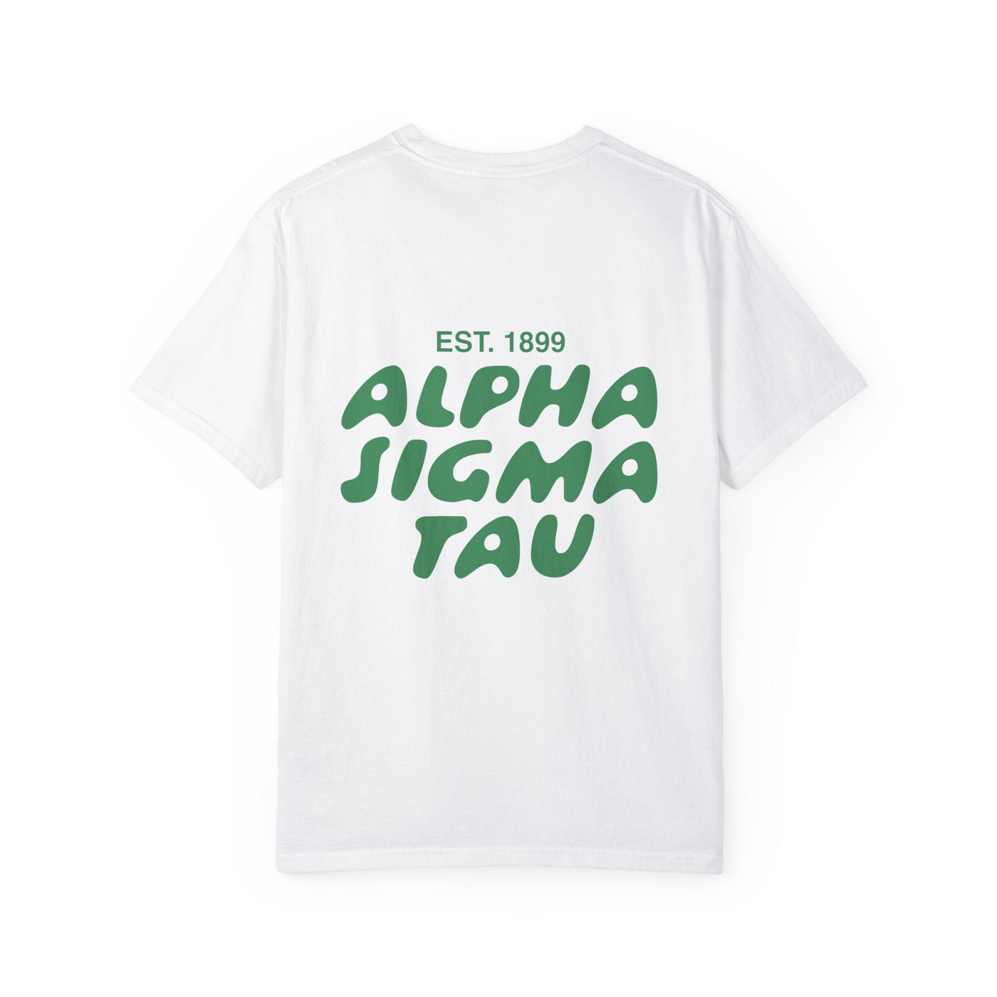 Alpha Sigma Tau Bubble Letter T-Shirt | Alpha Tau Trendy College Greek Custom Oversized Shirt | Big Little Sorority T Shirt Gift