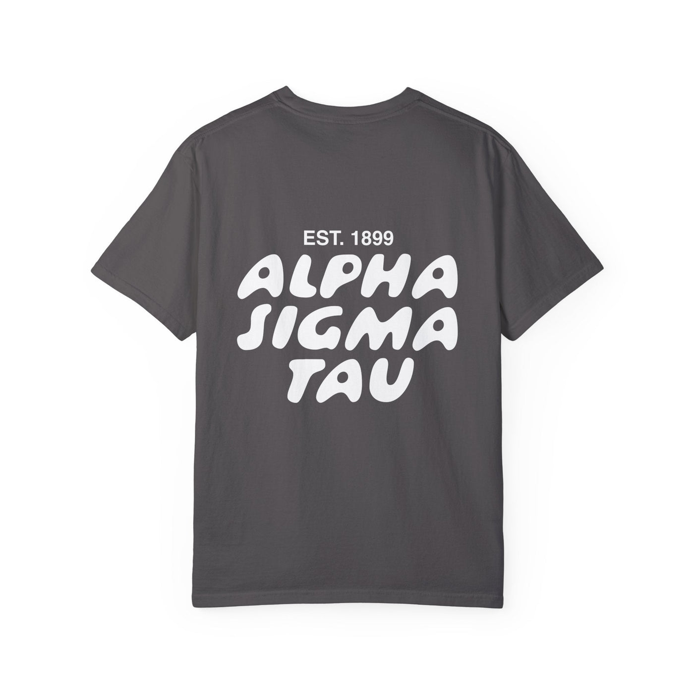 Alpha Sigma Tau Bubble Letter T-Shirt | Alpha Tau Trendy College Greek Custom Oversized Shirt | Big Little Sorority T Shirt Gift