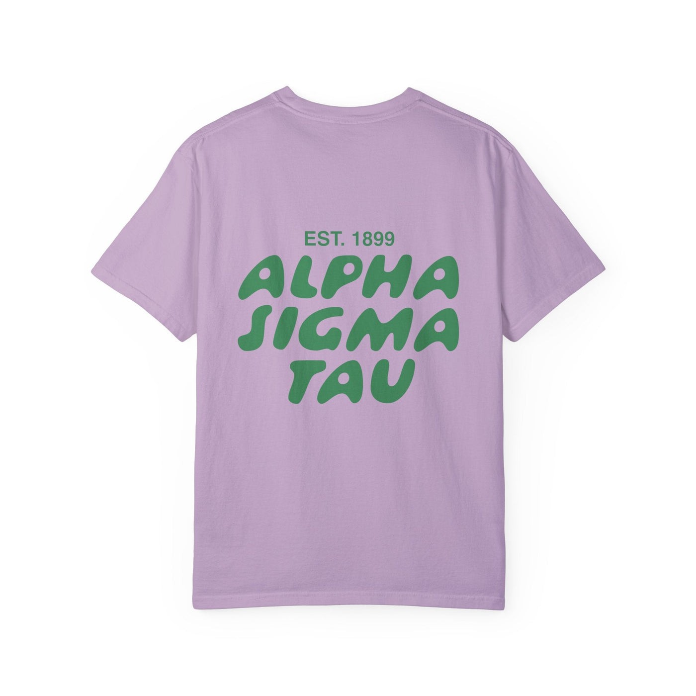 Alpha Sigma Tau Bubble Letter T-Shirt | Alpha Tau Trendy College Greek Custom Oversized Shirt | Big Little Sorority T Shirt Gift