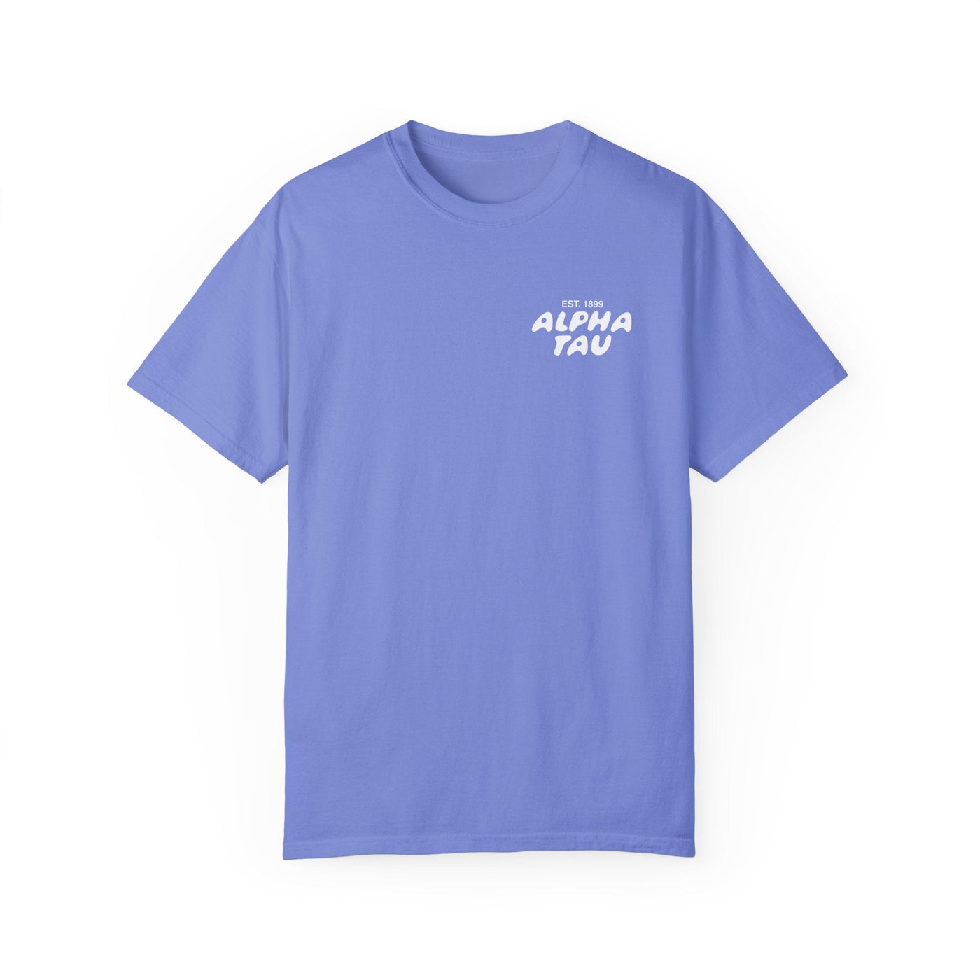 Alpha Sigma Tau Bubble Letter T-Shirt | Alpha Tau Trendy College Greek Custom Oversized Shirt | Big Little Sorority T Shirt Gift