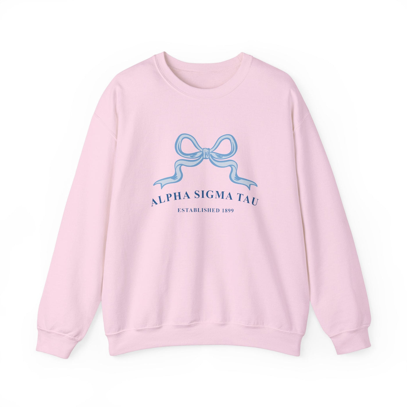 Alpha Sigma Tau Ribbon Sorority Crewneck | Alpha Tau Trendy Sweatshirt Big Little Recruitment Gift