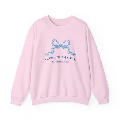 Alpha Sigma Tau Ribbon Sorority Crewneck | Alpha Tau Trendy Sweatshirt Big Little Recruitment Gift