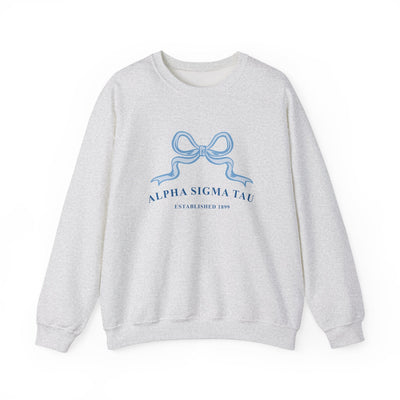 Alpha Sigma Tau Ribbon Sorority Crewneck | Alpha Tau Trendy Sweatshirt Big Little Recruitment Gift