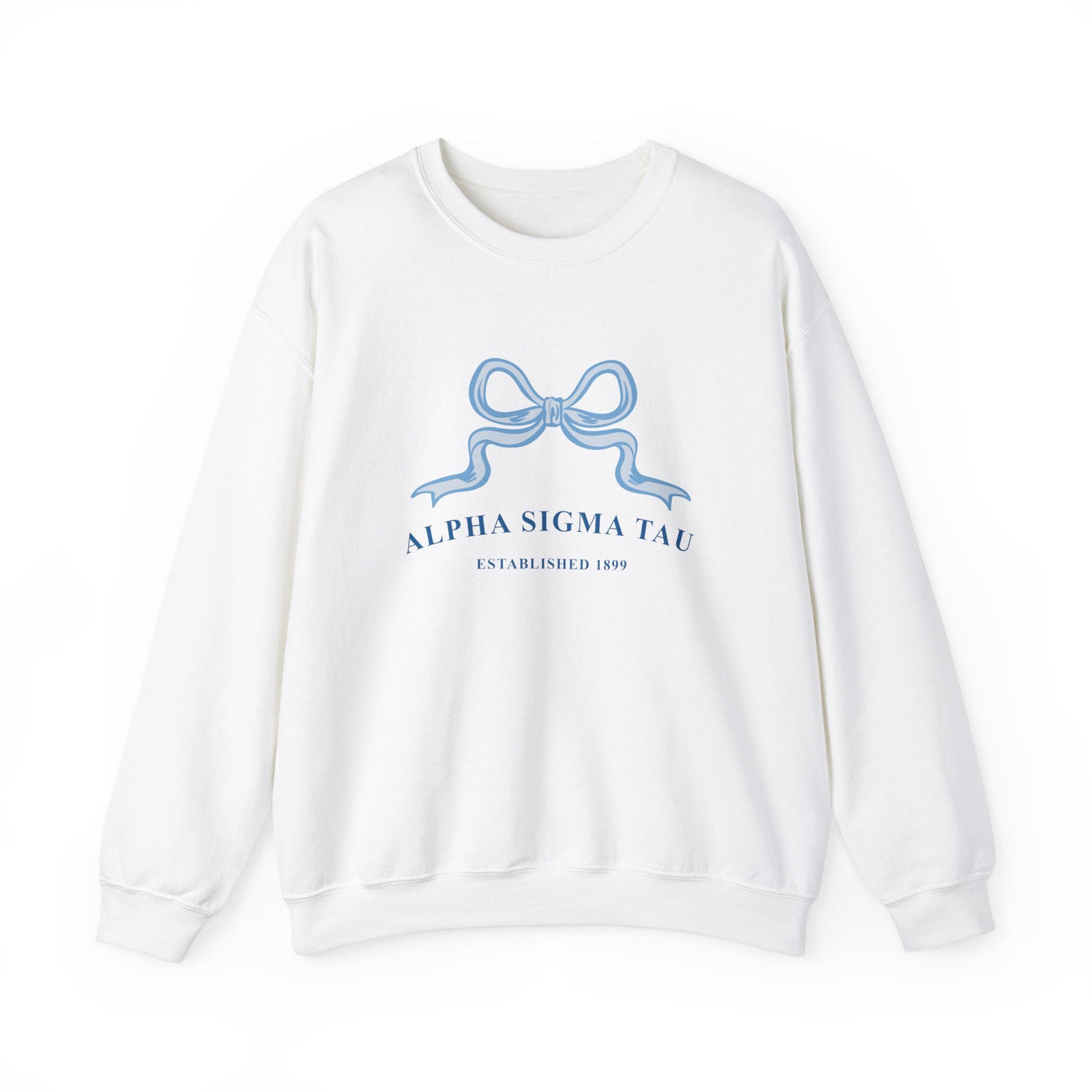 Alpha Sigma Tau Ribbon Sorority Crewneck | Alpha Tau Trendy Sweatshirt Big Little Recruitment Gift