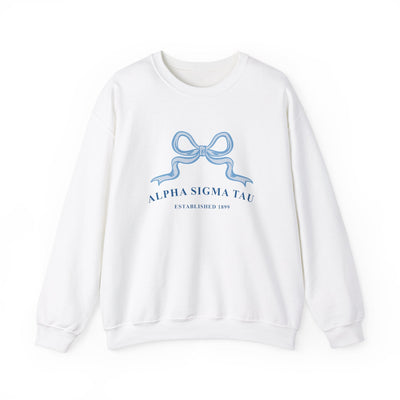 Alpha Sigma Tau Ribbon Sorority Crewneck | Alpha Tau Trendy Sweatshirt Big Little Recruitment Gift