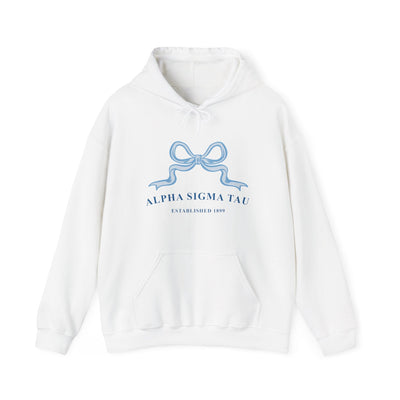 Alpha Sigma Tau Ribbon Sorority Hoodie | Alpha Tau Trendy Sweatshirt Big Little Recruitment Gift