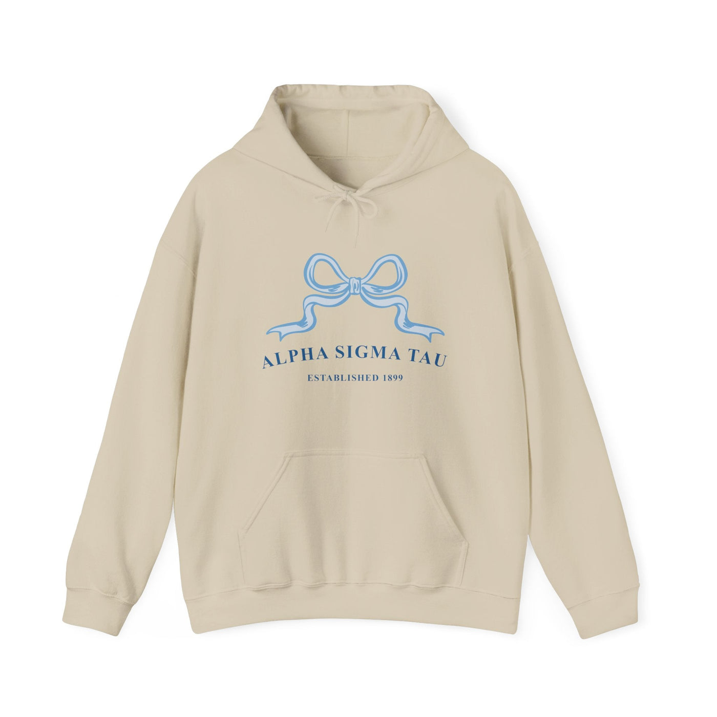 Alpha Sigma Tau Ribbon Sorority Hoodie | Alpha Tau Trendy Sweatshirt Big Little Recruitment Gift