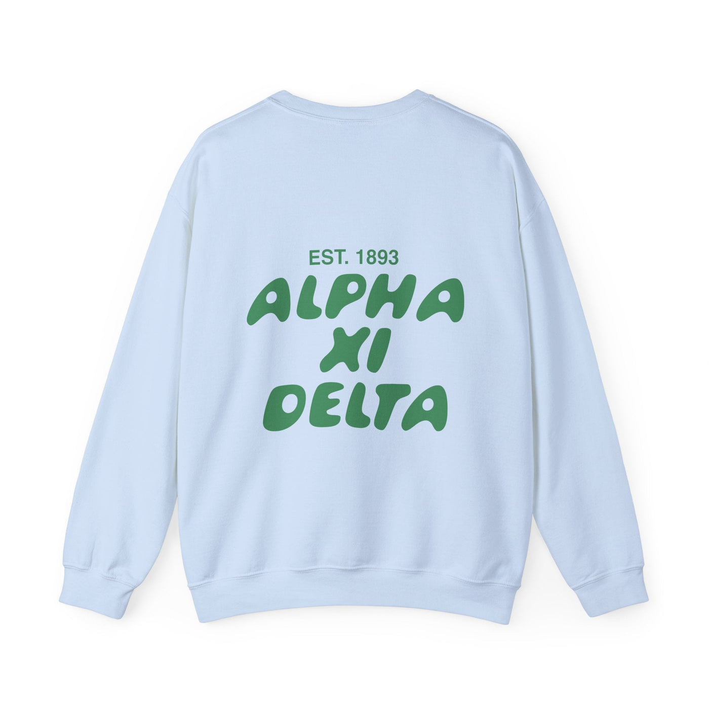 Alpha Xi Delta Bubble Font Sorority Crewneck Sweatshirt | Alpha Xi Trendy Sweatshirt | Big Little Gift | Recruitment Gift