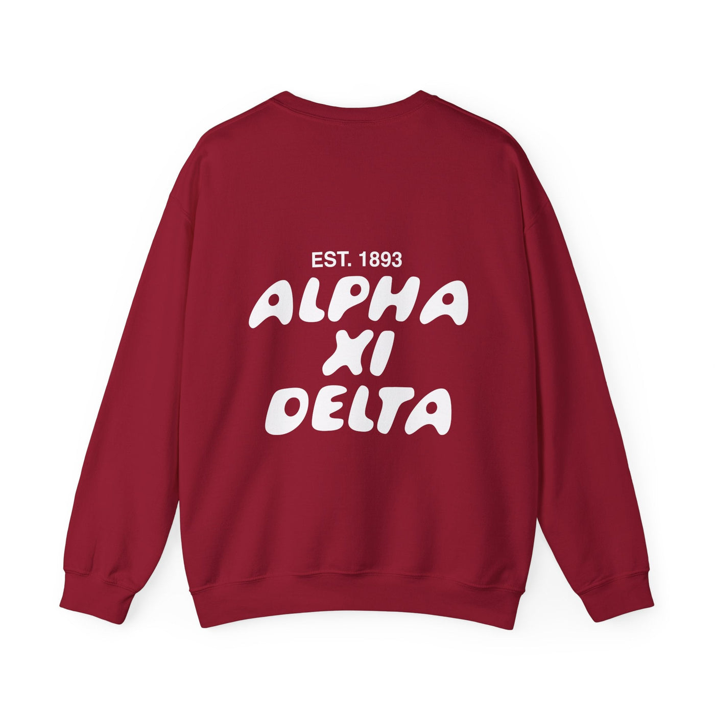 Alpha Xi Delta Bubble Font Sorority Crewneck Sweatshirt | Alpha Xi Trendy Sweatshirt | Big Little Gift | Recruitment Gift