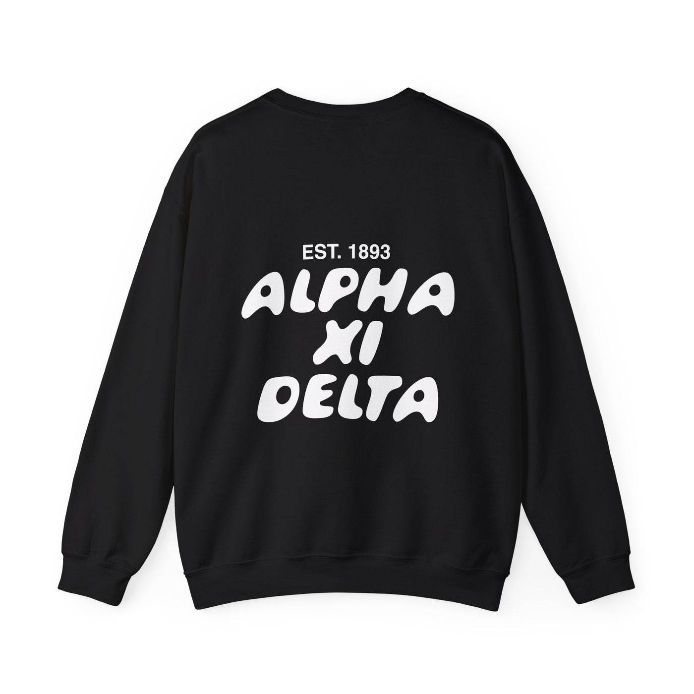 Alpha Xi Delta Bubble Font Sorority Crewneck Sweatshirt | Alpha Xi Trendy Sweatshirt | Big Little Gift | Recruitment Gift