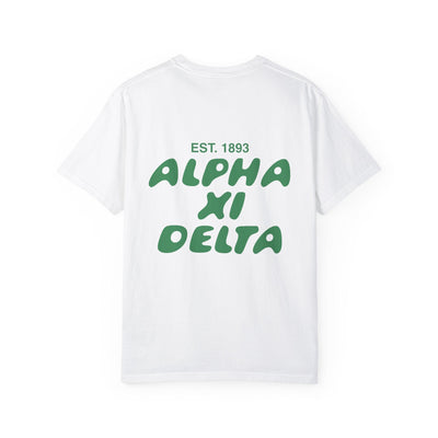 Alpha Xi Delta Bubble Letter T-Shirt | Alpha Xi Trendy College Greek Custom Oversized Shirt | Big Little Sorority T Shirt Gift