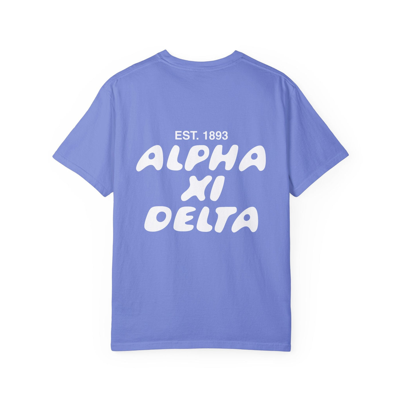 Alpha Xi Delta Bubble Letter T-Shirt | Alpha Xi Trendy College Greek Custom Oversized Shirt | Big Little Sorority T Shirt Gift