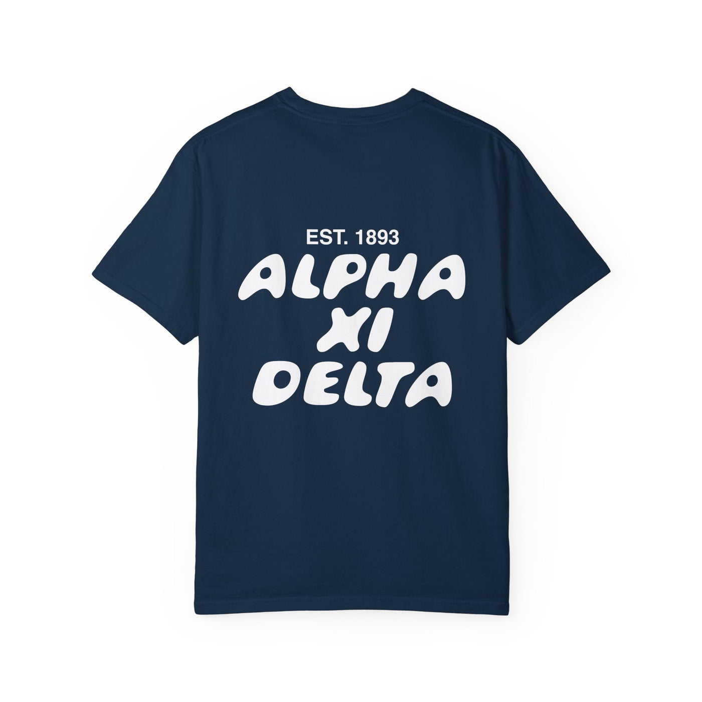 Alpha Xi Delta Bubble Letter T-Shirt | Alpha Xi Trendy College Greek Custom Oversized Shirt | Big Little Sorority T Shirt Gift