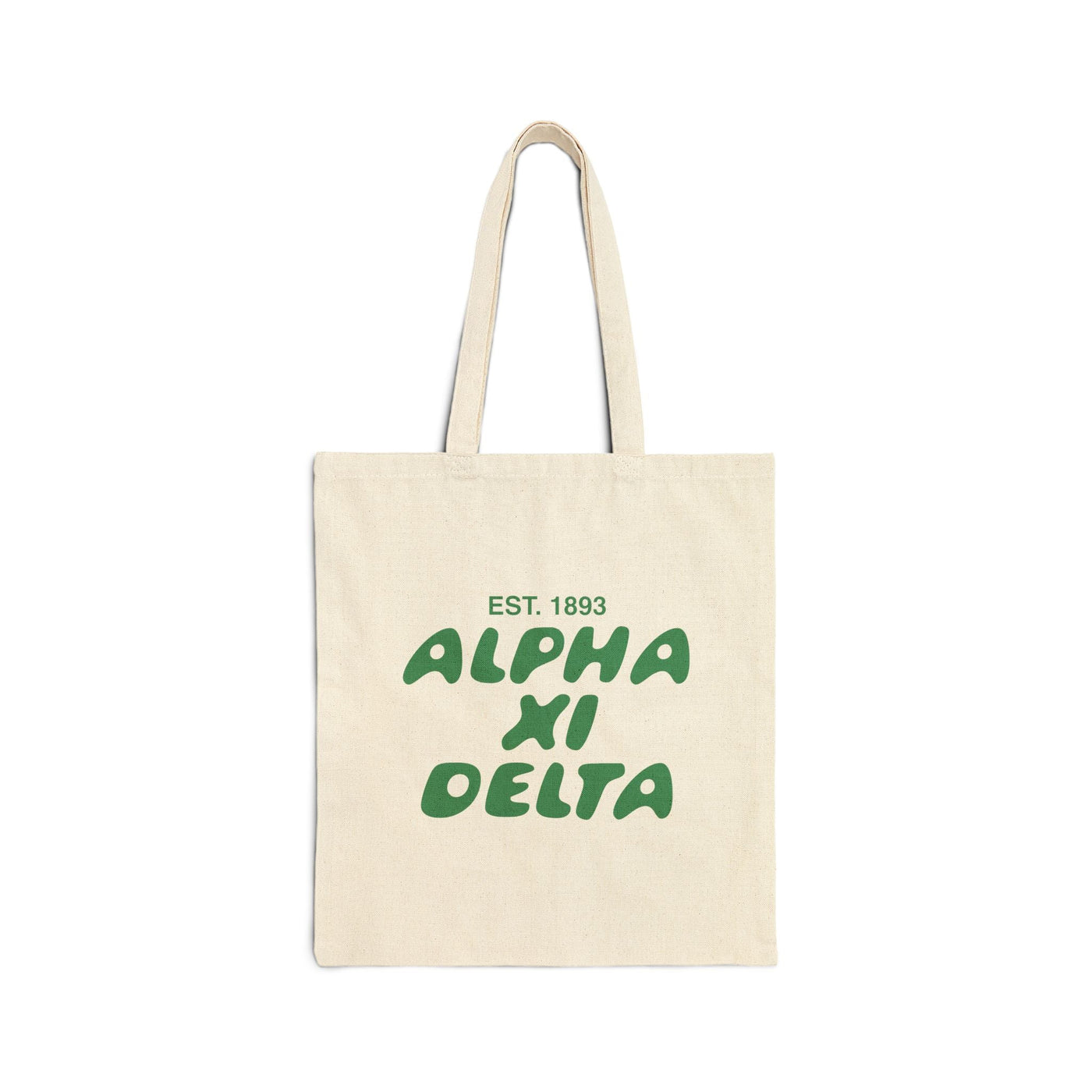 Alpha Xi Delta Bubble Text Trendy Tote Bag | Alpha Xi College Sorority Beach Bag | Big Little Gift