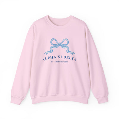 Alpha Xi Delta Ribbon Sorority Crewneck | Alpha Xi Trendy Sweatshirt Big Little Recruitment Gift