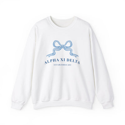 Alpha Xi Delta Ribbon Sorority Crewneck | Alpha Xi Trendy Sweatshirt Big Little Recruitment Gift