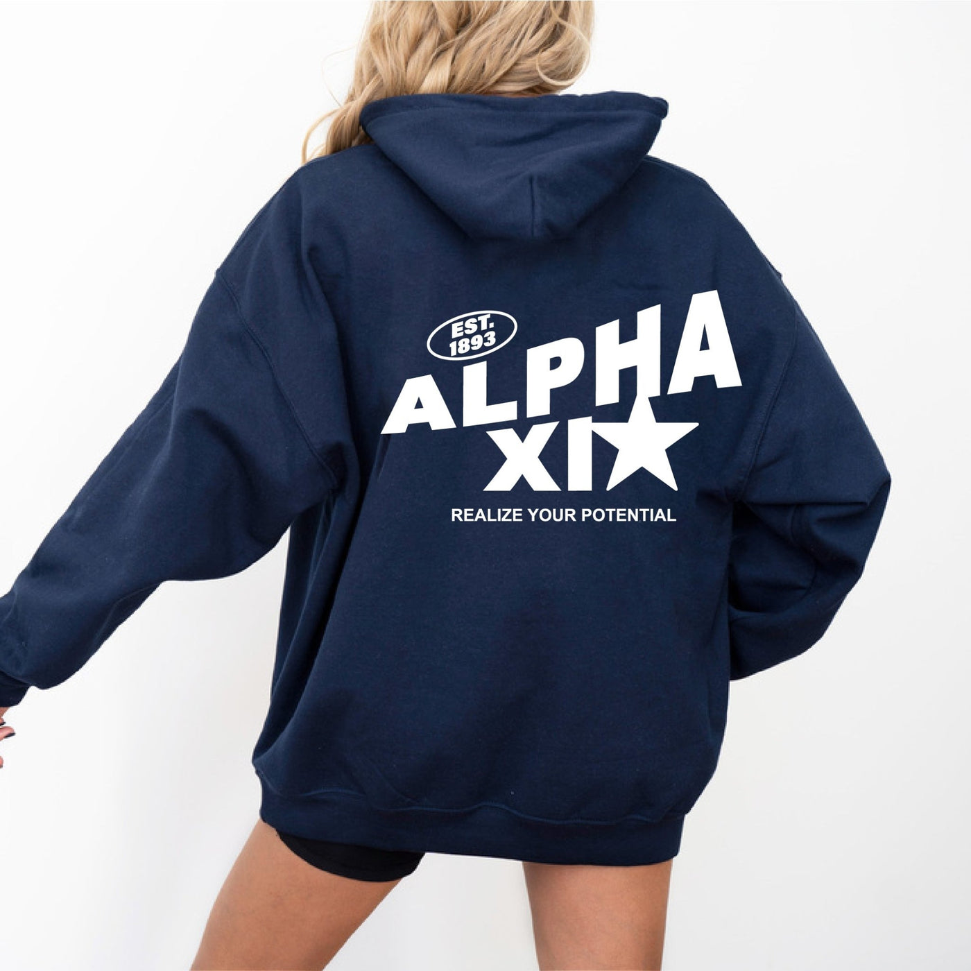 Alpha Xi Delta Trendy Star Sorority Hoodie | Alpha Xi Cute Sweatshirt | Big Little Gift | Recruitment Gift