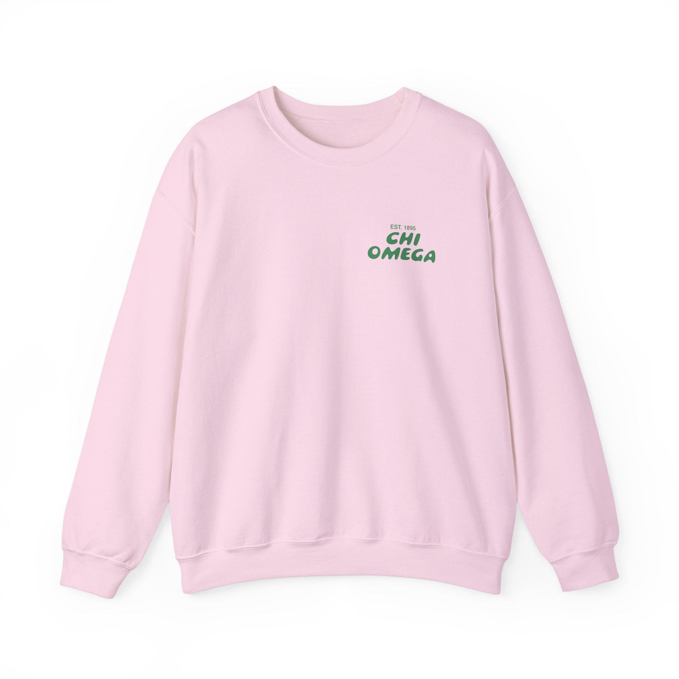 Chi Omega Bubble Font Sorority Crewneck Sweatshirt | Chi O Trendy Sweatshirt | Big Little Gift | Recruitment Gift