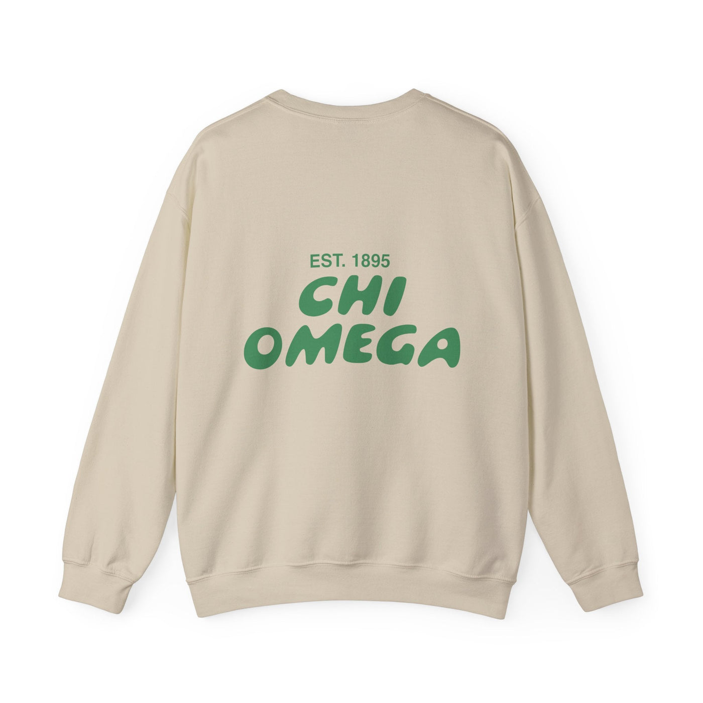 Chi Omega Bubble Font Sorority Crewneck Sweatshirt | Chi O Trendy Sweatshirt | Big Little Gift | Recruitment Gift