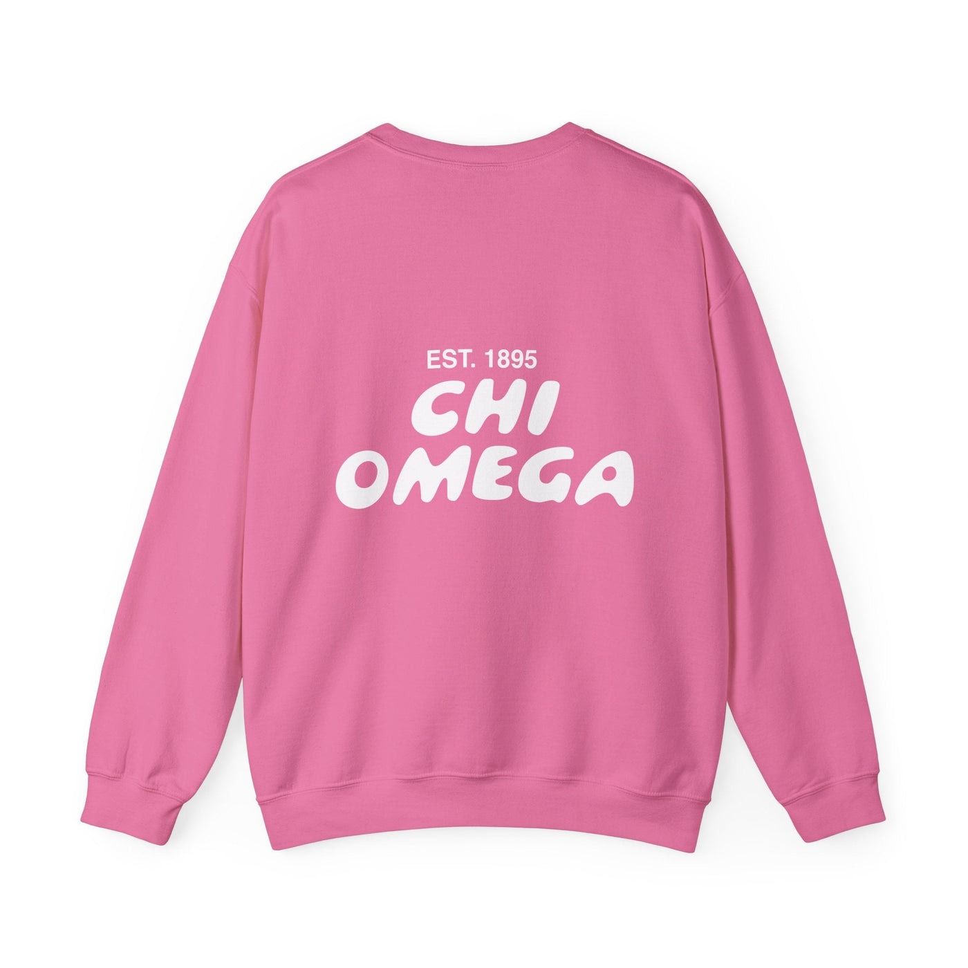 Chi Omega Bubble Font Sorority Crewneck Sweatshirt | Chi O Trendy Sweatshirt | Big Little Gift | Recruitment Gift