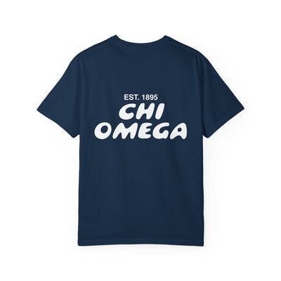 Chi Omega Bubble Letter T-Shirt | Chi O Trendy College Greek Custom Oversized Shirt | Big Little Sorority T Shirt Gift