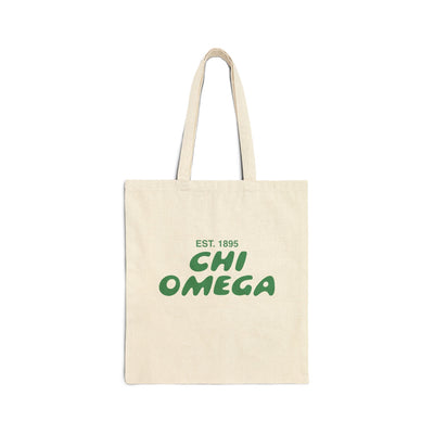 Chi Omega Bubble Text Trendy Tote Bag | Chi O College Sorority Beach Bag | Big Little Gift