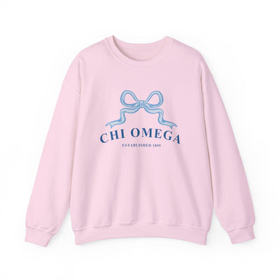 Chi Omega Ribbon Sorority Crewneck | Chi O Trendy Sweatshirt Big Little Recruitment Gift