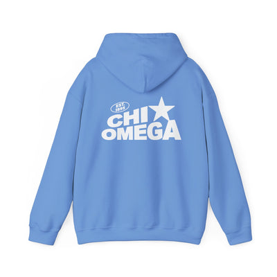 Chi Omega Trendy Star Sorority Hoodie | Chi O Cute Sweatshirt | Big Little Gift | Recruitment Gift