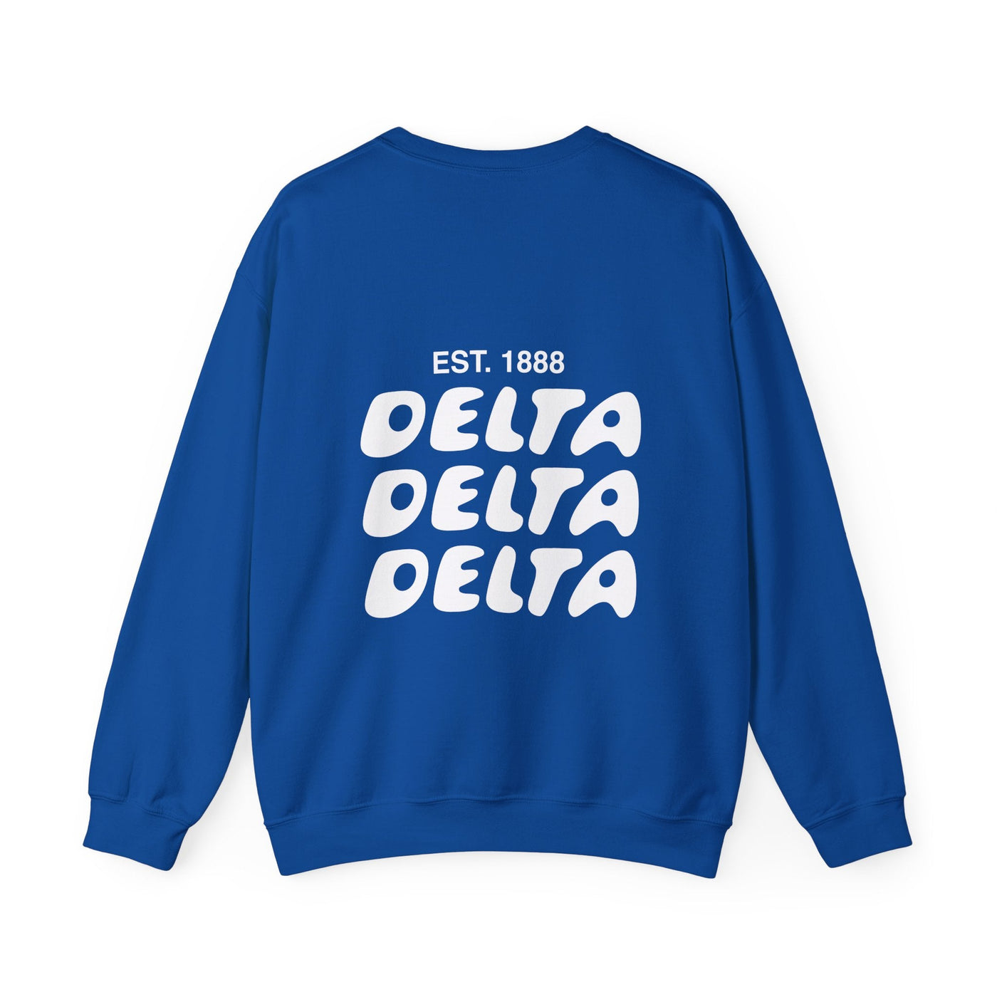 Delta Delta Delta Bubble Font Sorority Crewneck Sweatshirt | Tri Delta Trendy Sweatshirt | Big Little Gift | Recruitment Gift