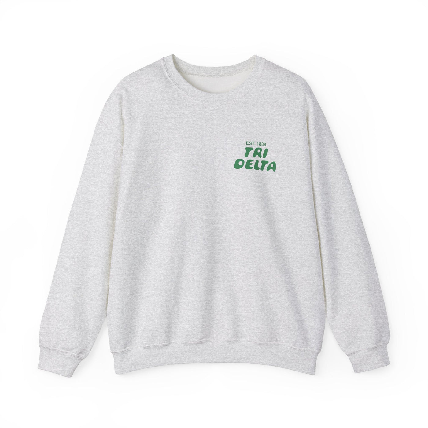 Delta Delta Delta Bubble Font Sorority Crewneck Sweatshirt | Tri Delta Trendy Sweatshirt | Big Little Gift | Recruitment Gift