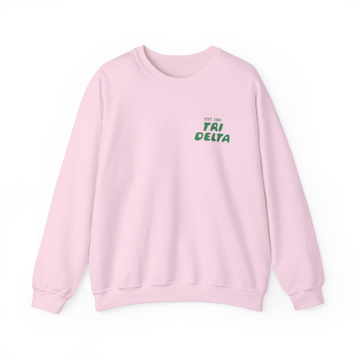 Delta Delta Delta Bubble Font Sorority Crewneck Sweatshirt | Tri Delta Trendy Sweatshirt | Big Little Gift | Recruitment Gift