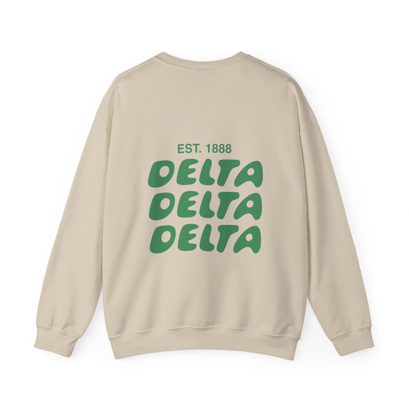 Delta Delta Delta Bubble Font Sorority Crewneck Sweatshirt | Tri Delta Trendy Sweatshirt | Big Little Gift | Recruitment Gift