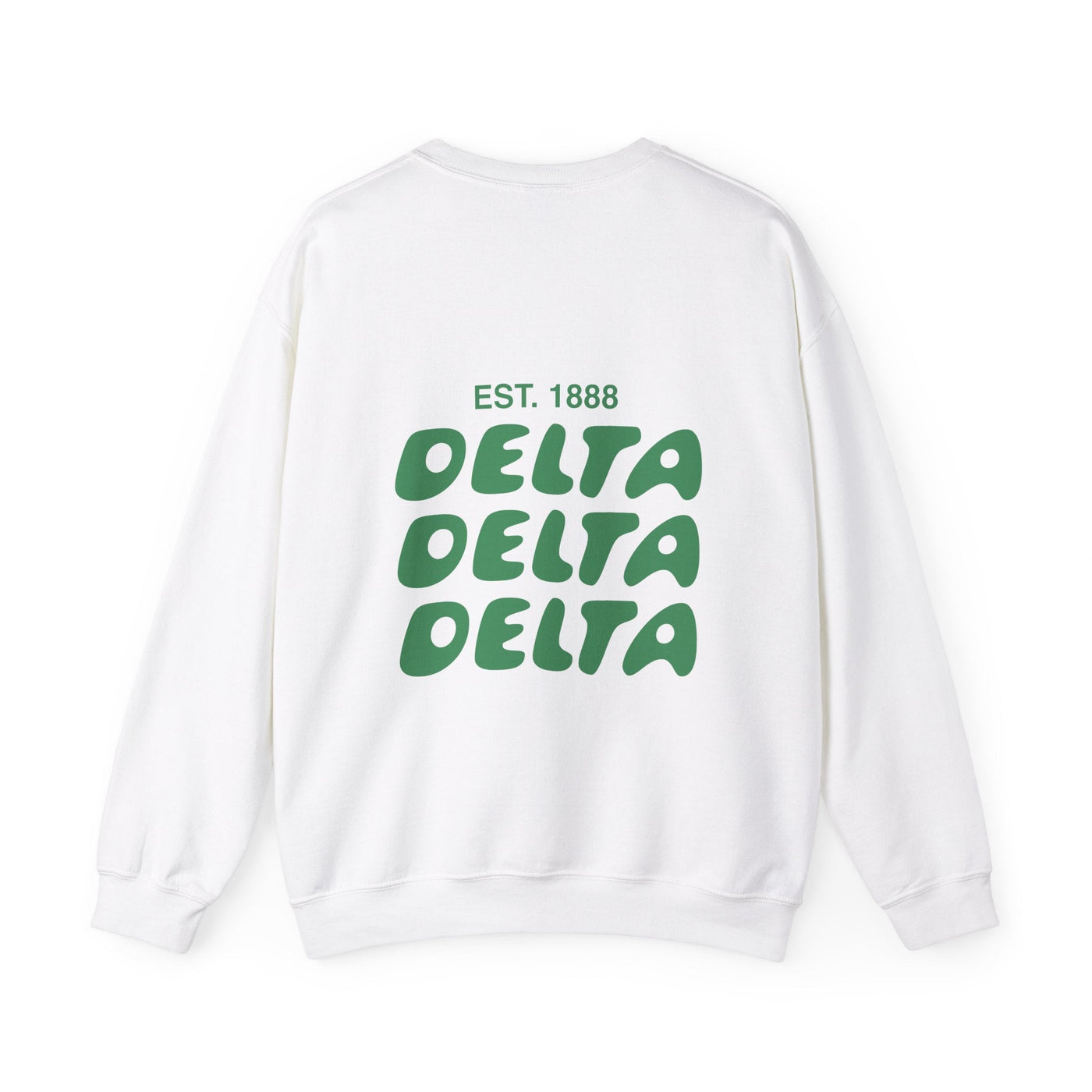 Delta Delta Delta Bubble Font Sorority Crewneck Sweatshirt | Tri Delta Trendy Sweatshirt | Big Little Gift | Recruitment Gift