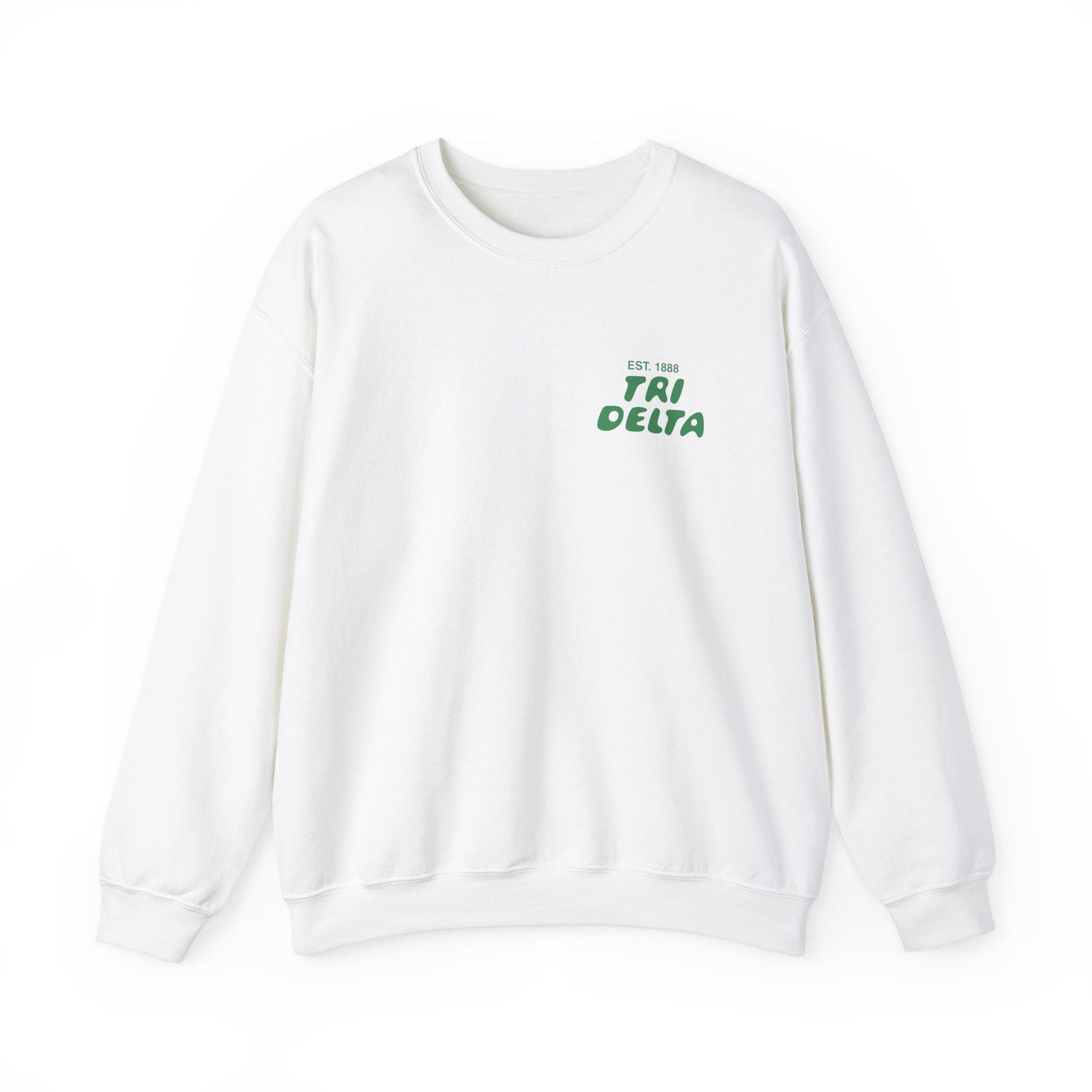 Delta Delta Delta Bubble Font Sorority Crewneck Sweatshirt | Tri Delta Trendy Sweatshirt | Big Little Gift | Recruitment Gift