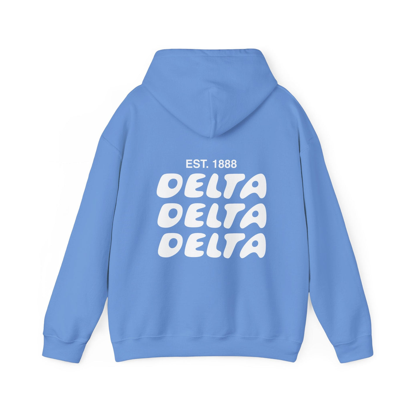 Delta Delta Delta Bubble Font Sorority Hoodie | Tri Delta Trendy Sweatshirt | Big Little Gift | Recruitment Gift