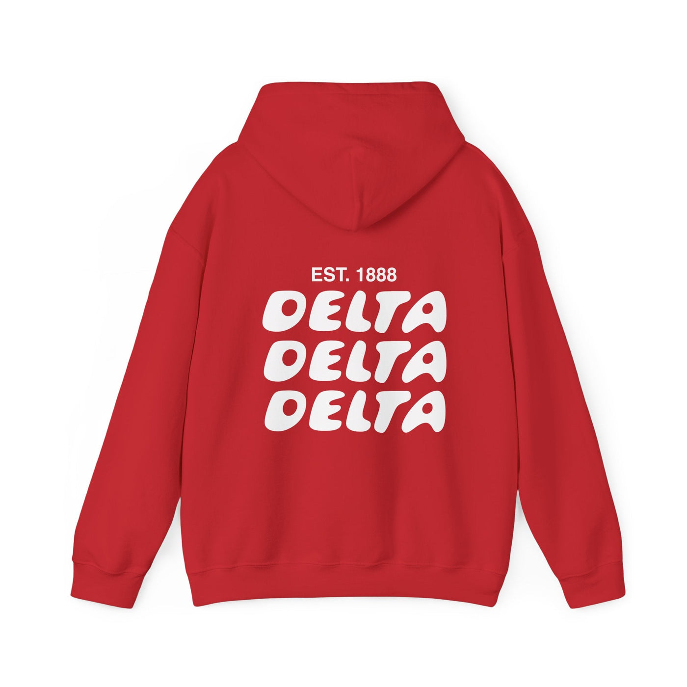 Delta Delta Delta Bubble Font Sorority Hoodie | Tri Delta Trendy Sweatshirt | Big Little Gift | Recruitment Gift