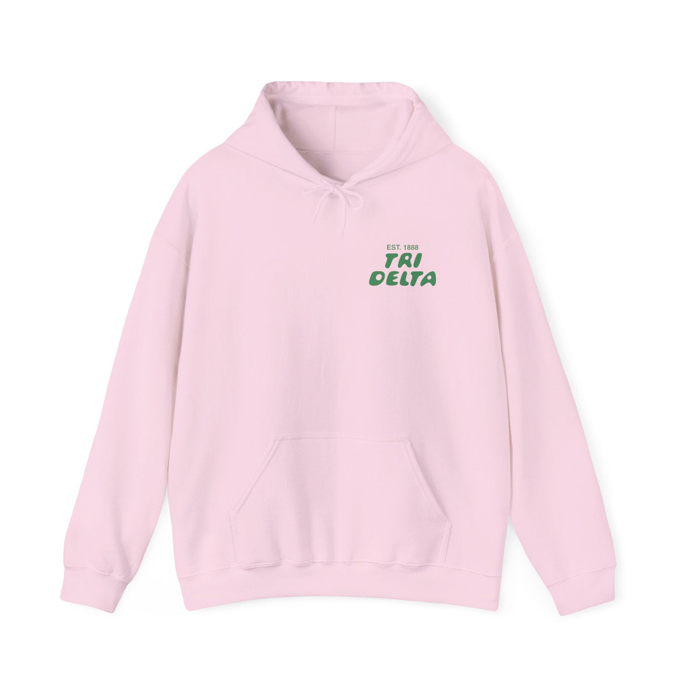 Delta Delta Delta Bubble Font Sorority Hoodie | Tri Delta Trendy Sweatshirt | Big Little Gift | Recruitment Gift