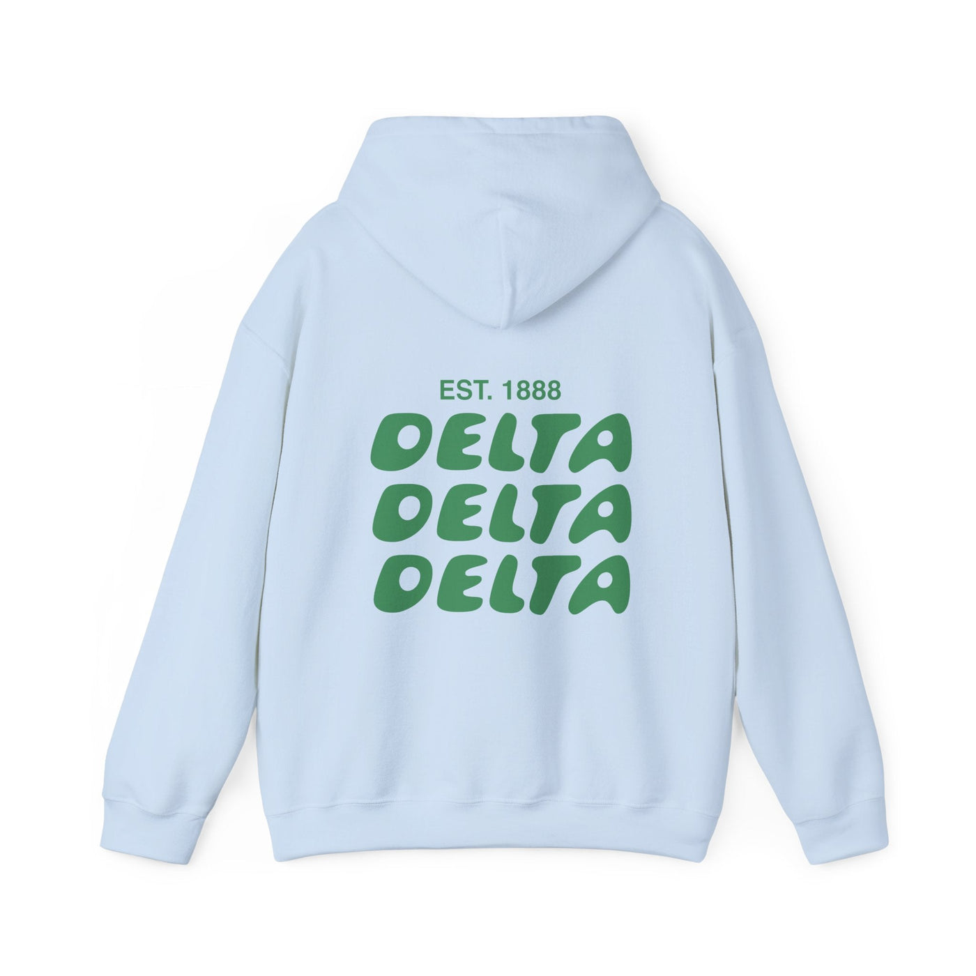 Delta Delta Delta Bubble Font Sorority Hoodie | Tri Delta Trendy Sweatshirt | Big Little Gift | Recruitment Gift