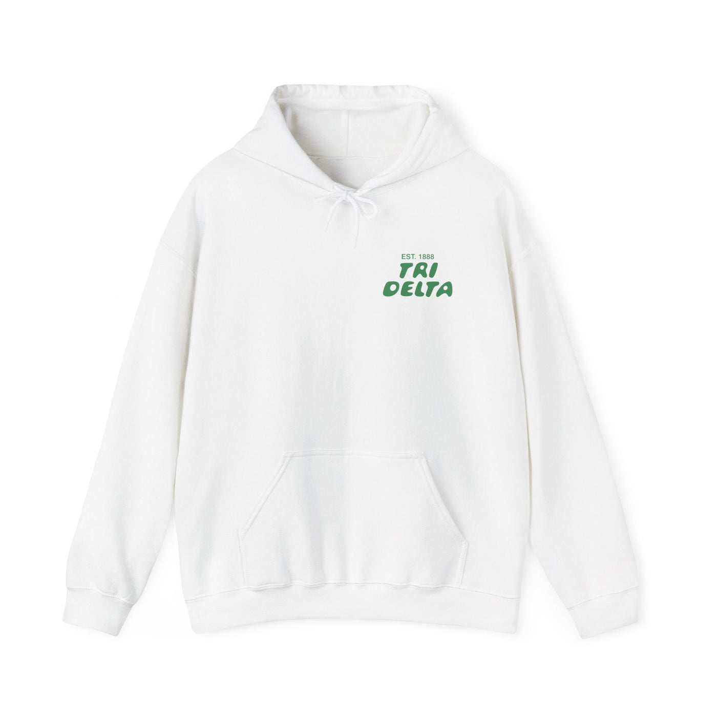 Delta Delta Delta Bubble Font Sorority Hoodie | Tri Delta Trendy Sweatshirt | Big Little Gift | Recruitment Gift