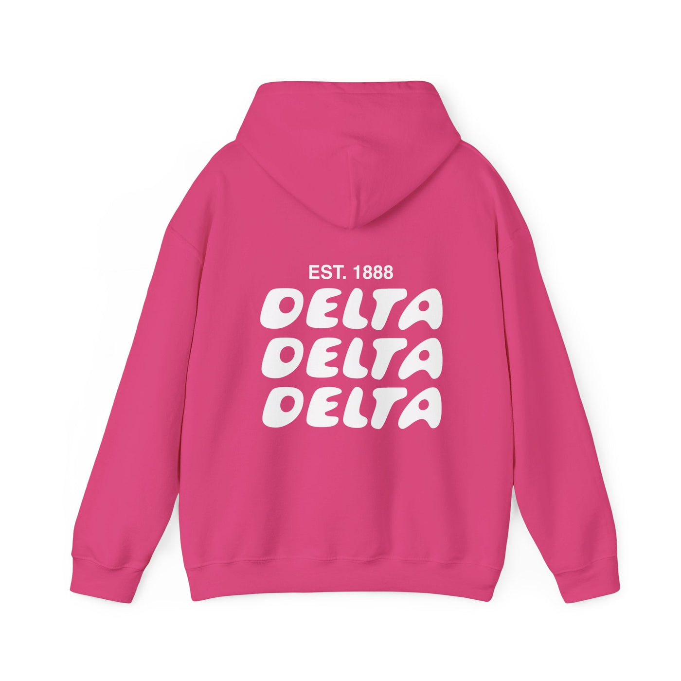 Delta Delta Delta Bubble Font Sorority Hoodie | Tri Delta Trendy Sweatshirt | Big Little Gift | Recruitment Gift