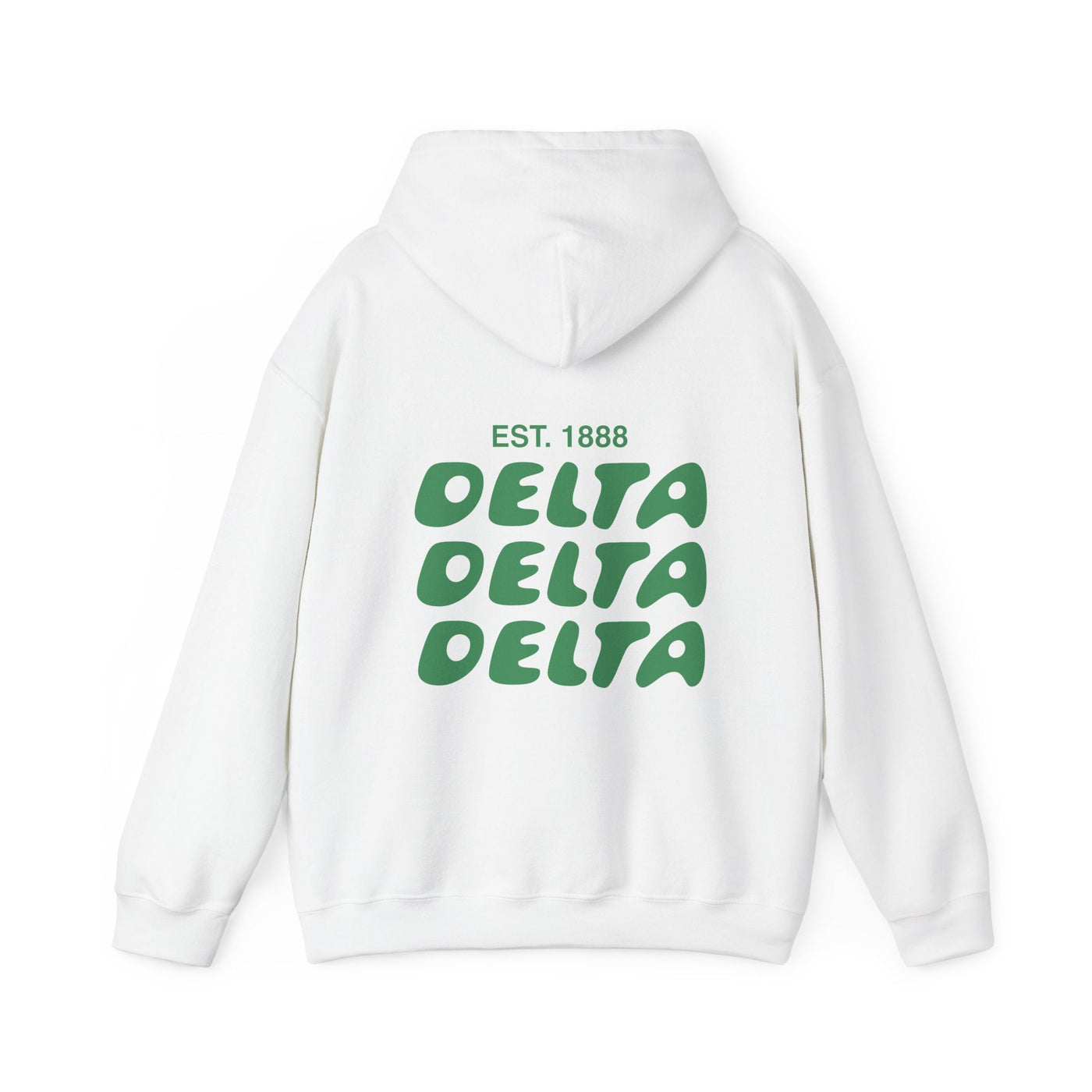 Delta Delta Delta Bubble Font Sorority Hoodie | Tri Delta Trendy Sweatshirt | Big Little Gift | Recruitment Gift