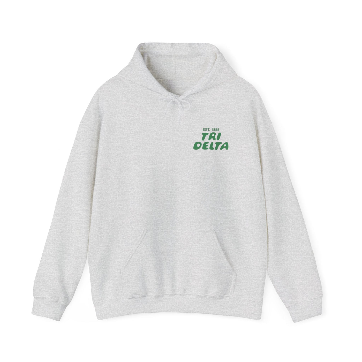 Delta Delta Delta Bubble Font Sorority Hoodie | Tri Delta Trendy Sweatshirt | Big Little Gift | Recruitment Gift