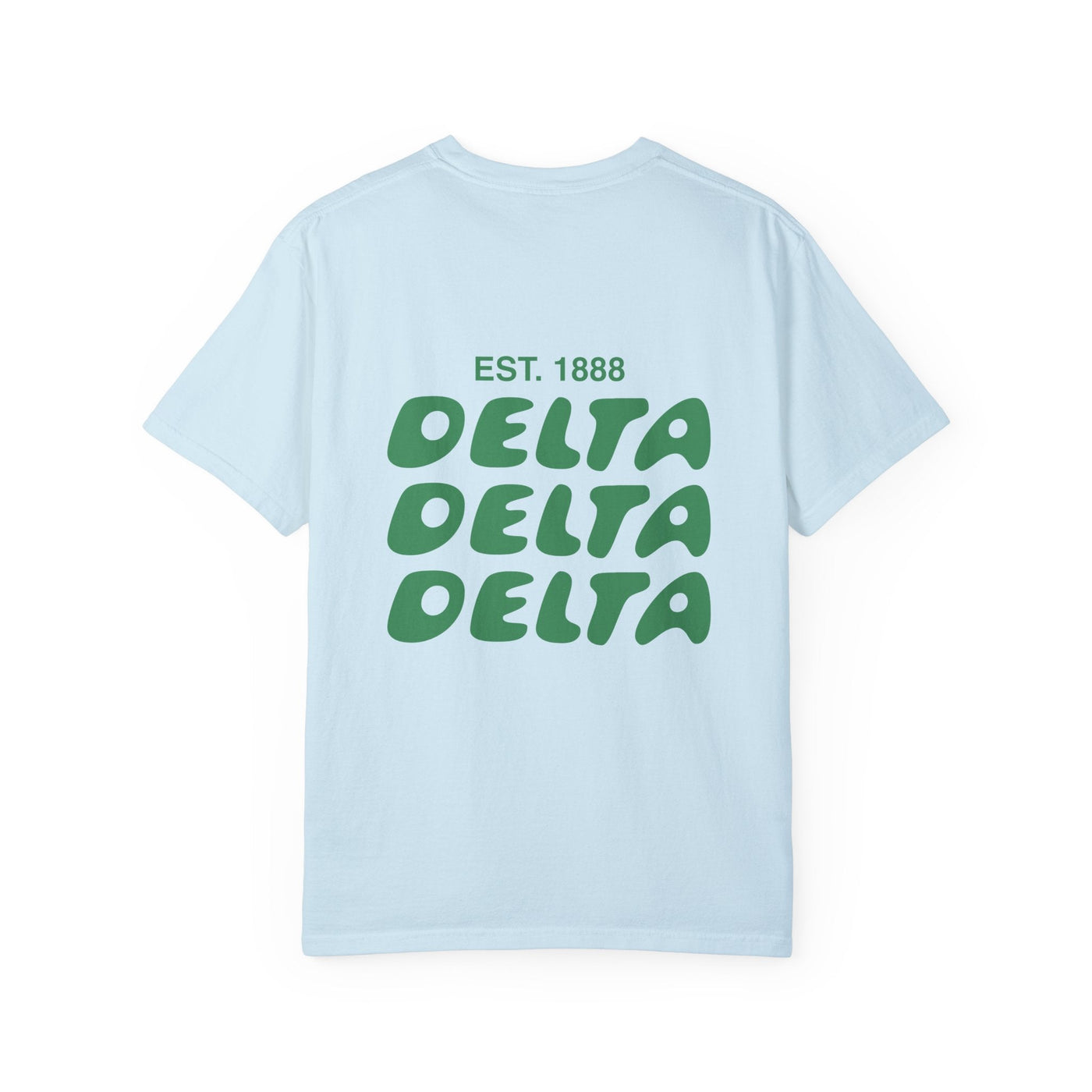 Delta Delta Delta Bubble Letter T-Shirt | Tri Delta Trendy College Greek Custom Oversized Shirt | Big Little Sorority T Shirt Gift